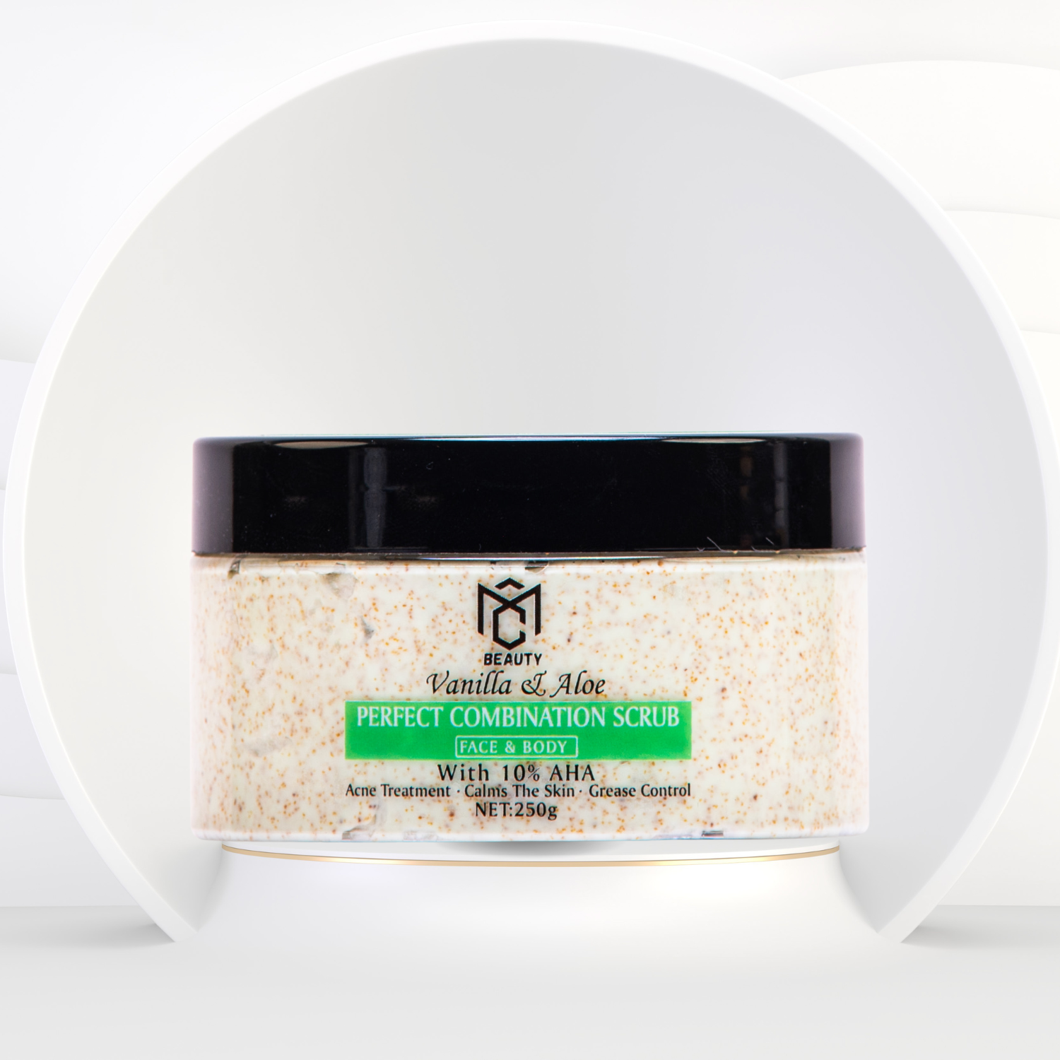SCRUB BODY & FACE , VANILLA & ALOE